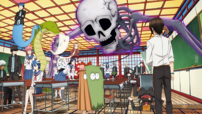 Трейлер аниме «Перепуганный учитель в школе гулей»: Монстры против образования