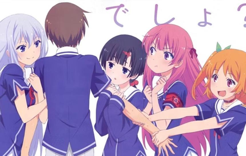 Кадр из сериала «Моя девушка и подруга детства часто ссорятся»