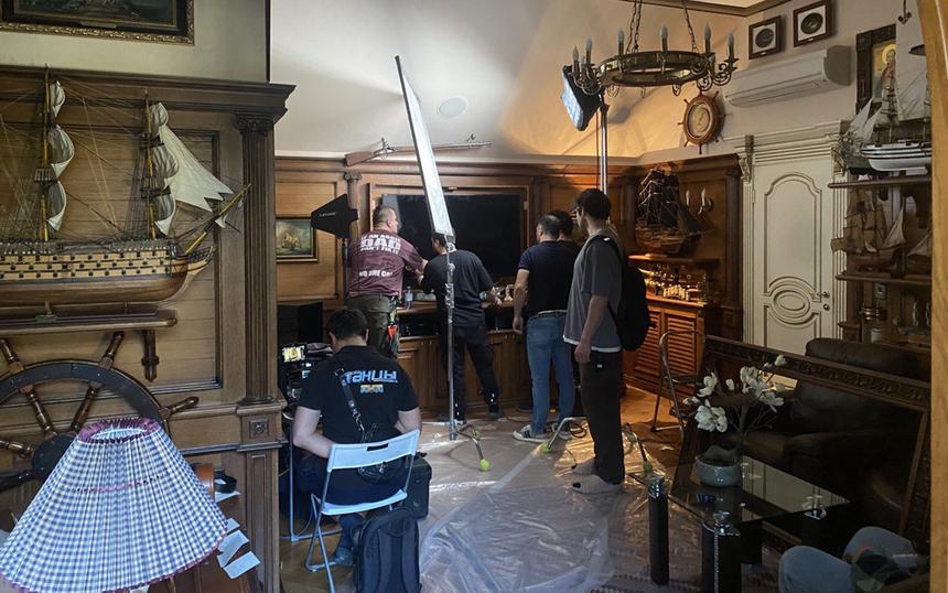 Фото со съемок сериала «Слепой»