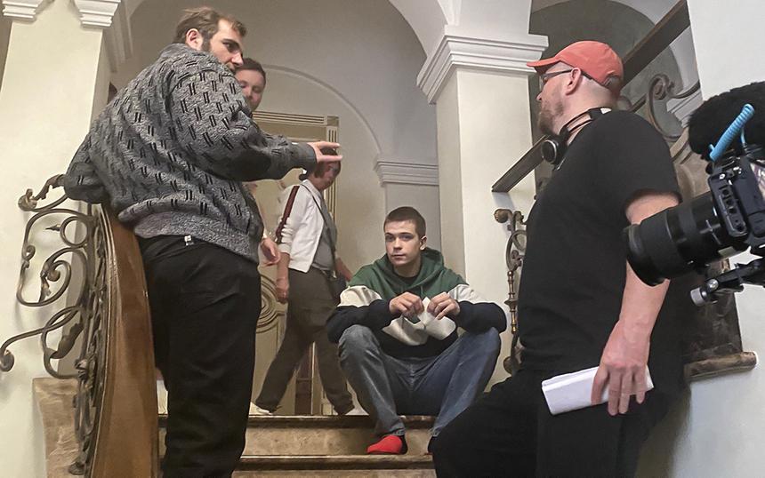 Фото со съемок сериала «Слепой»