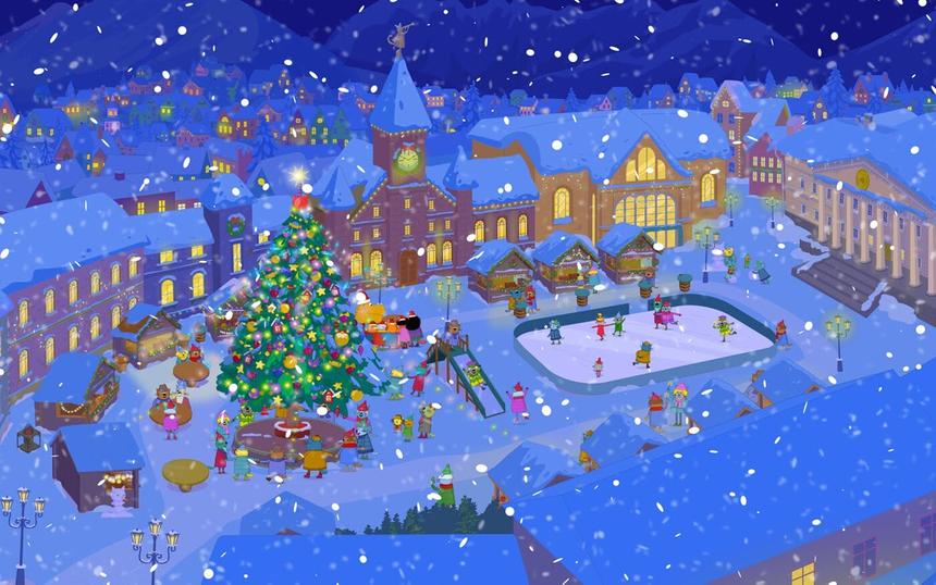 Кадр из мультфильма «Три кота. Зимние каникулы»