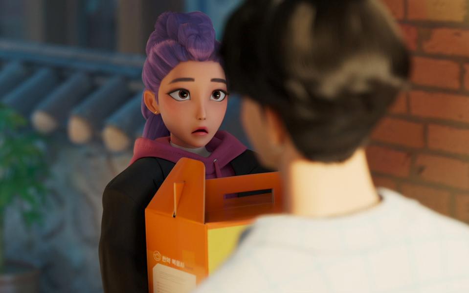 Кадр из фильма «Кей-поп-охотницы на демонов»